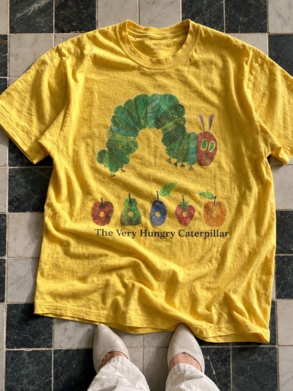 The Very Hungry Caterpillar Yellow Kids Graphic Tee